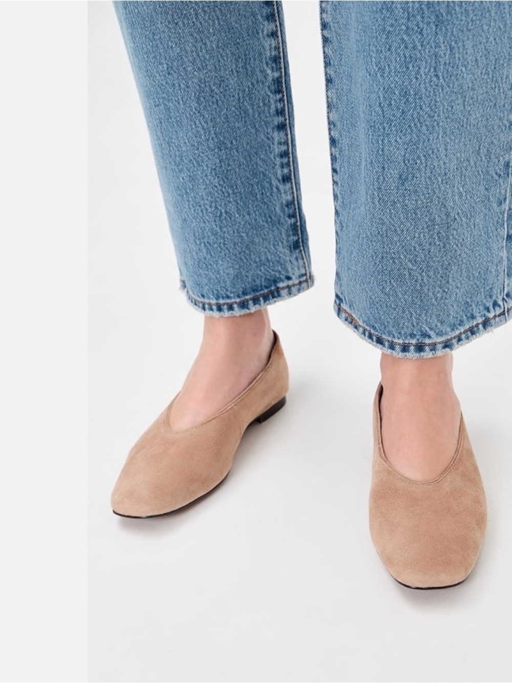 Madewell Mylie Women's Suede Slip-On Ballet Flats in Warm Umber Size 8.5